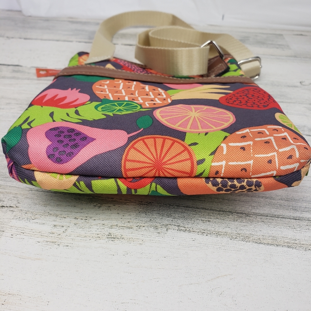 Lily Bloom crossbody handbag purse fruit purse colorful pocket zip - Picture 4 of 6